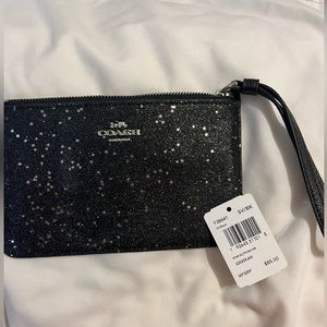 Coach boxed small wristlet with star glitter - NEW WITH TAGS